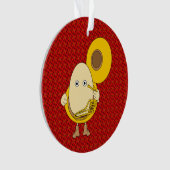Tuba Player Egghead Ornament (Vorderseite)