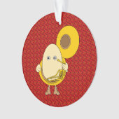 Tuba Player Egghead Ornament (Vorderseite)