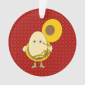Tuba Player Egghead Ornament (Vorderseite)
