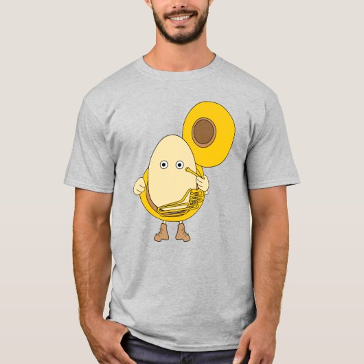 Tuba Player Egghead T-Shirt (Vorderseite)