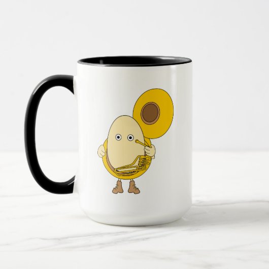 Tuba Player Egghead Tasse (Links)