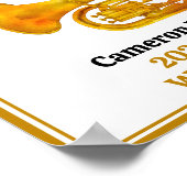 Tuba Player High School Band Gold Personalisiert Poster (Ecke)