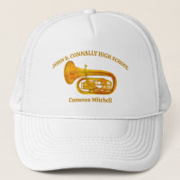 Tuba Player High School Band Gold Personalisiert