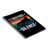 Tuba Player I Destroy Silence Tuba Notizblock (Rechte Seite)