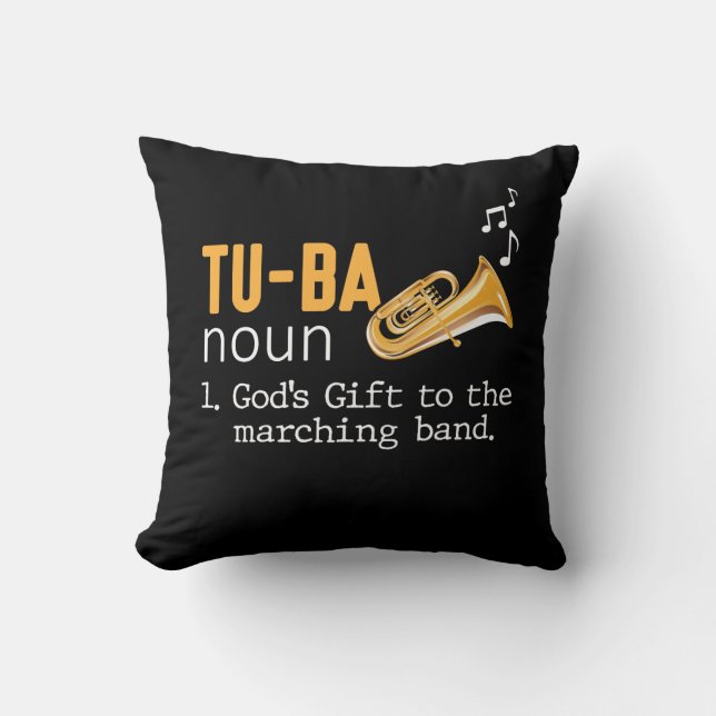Tuba Player Marching Wind Instrument Musiker Kissen (Vorderseite)