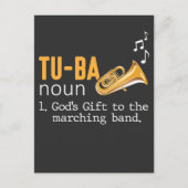 Tuba Player Marching Wind Instrument Musiker Postkarte (Vorderseite)