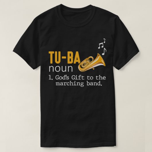 Tuba Player Marching Wind Instrument Musiker T-Shirt (Design vorne)