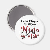 Tuba Player Ninja Funny Musician Gift Magnet (Vorderseite/Rückseite)