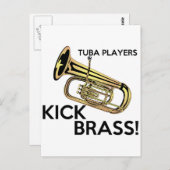 Tuba Players Kick Brass Postkarte (Vorne/Hinten)