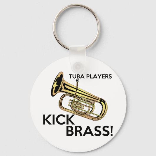 Tuba Players Kick Brass Schlüsselanhänger (Vorderseite)