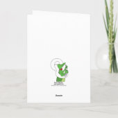 Tuba Playing Alligator Card Feiertagskarte (Rückseite)