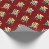 Tuba Playing Stickman Geschenkpapier (Ecke)