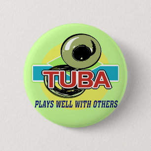 Tuba Plays Well Button