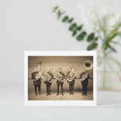 Tuba Polizisten (Sepia) Vintage Polizei Postkarte (Stehend Vorderseite)