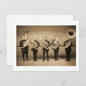 Tuba Polizisten (Sepia) Vintage Polizei Postkarte (Vorne/Hinten)