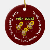 Tuba Rocks Keramik Ornament (Vorne)