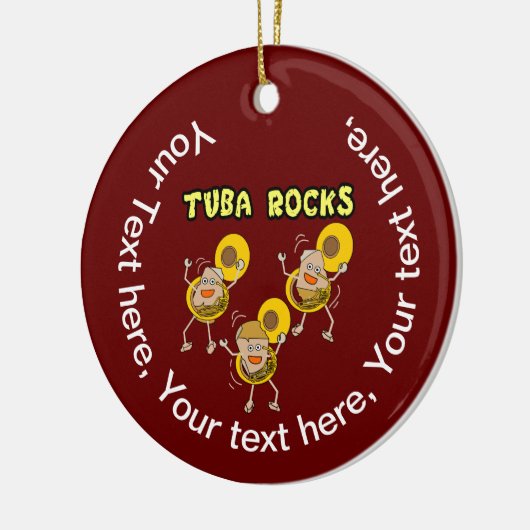 Tuba Rocks Keramik Ornament (Links)