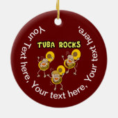 Tuba Rocks Keramik Ornament (Hinten)