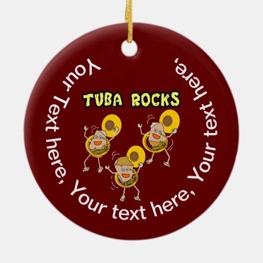 Tuba Rocks Keramik Ornament (Hinten)