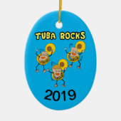 Tuba Rocks Keramik Ornament (Vorne)