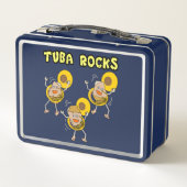 Tuba Rocks Metall Brotdose (Rückseite)