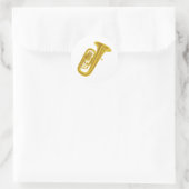 Tuba Runder Aufkleber (Tasche)
