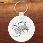 Tuba Silver und Notes Schlüsselanhänger (Vorderseite)