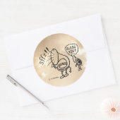 Tuba Sneeze Border Classic Round Sticker (Umschlag)