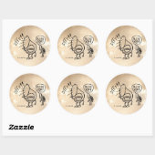 Tuba Sneeze Border Classic Round Sticker (Blatt)