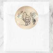 Tuba Sneeze Border Classic Round Sticker (Tasche)