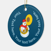 Tuba Snowman Keramik Ornament (Links)