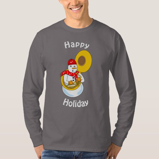 Tuba Snowman T-Shirt (Vorderseite)