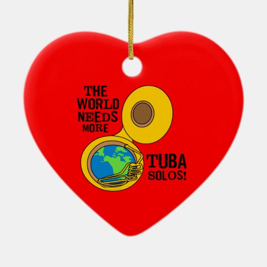 Tuba Solos Keramik Ornament (Hinten)