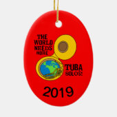 Tuba Solos Keramik Ornament (Hinten)
