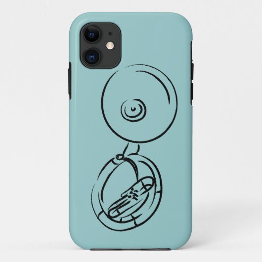 Tuba/Sousaphone Case-Mate iPhone Hülle (Rückseite)
