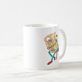Tuba spielender Stockmann Kaffeetasse (VorderseiteRechts)