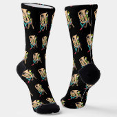 Tuba spielender Stockmann Socken (Gewinkelt)