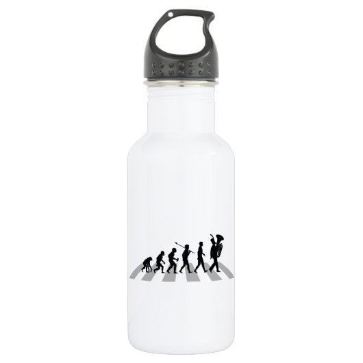 Tuba-Spieler Edelstahlflasche (Vorderseite)