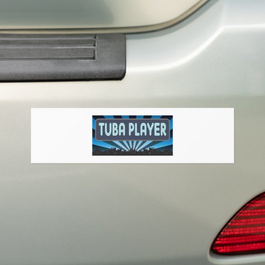 Tuba-Spieler-Festzelt Autoaufkleber (Auf Auto)