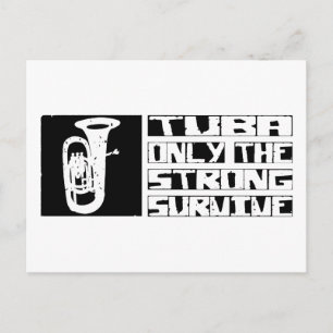 Tuba Survive Postkarte