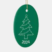 Tuba Text Christmas Tree Keramik Ornament (Rechts)