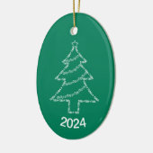 Tuba Text Christmas Tree Keramik Ornament (Links)