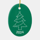 Tuba Text Christmas Tree Keramik Ornament (Vorne)