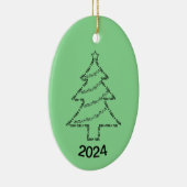 Tuba Text Christmas Tree Keramik Ornament (Rechts)