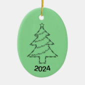 Tuba Text Christmas Tree Keramik Ornament (Vorne)