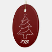 Tuba Text Christmas Tree Keramik Ornament (Links)