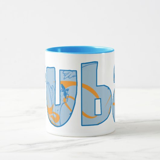 Tuba Text Pattern Abstrakte Kunstmusik Geschenk Tasse (Zentrum)