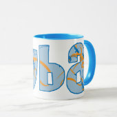 Tuba Text Pattern Abstrakte Kunstmusik Geschenk Tasse (VorderseiteRechts)