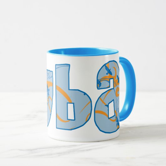 Tuba Text Pattern Abstrakte Kunstmusik Geschenk Tasse (VorderseiteRechts)