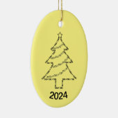 Tuba Text Weihnachtsbaum Keramik Ornament (Rechts)